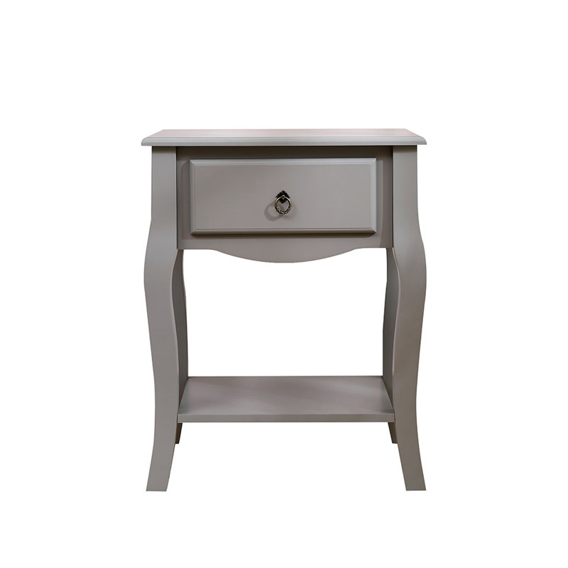 Carr Solid Wood End Table, Grey