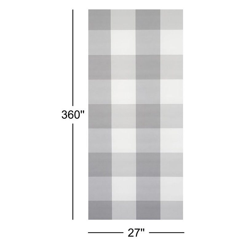 Willa Check Large Wallpaper, Chambray