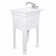 UTILITYSINKS Plastic 18” Freestanding Utility Tub Sink with Swing Faucet, White