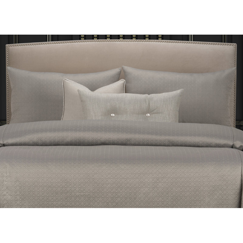 Manuscript Luxury Duvet Cover & Insert  Set, King Duvet Cover + 2 Throw Pillows, Truffle