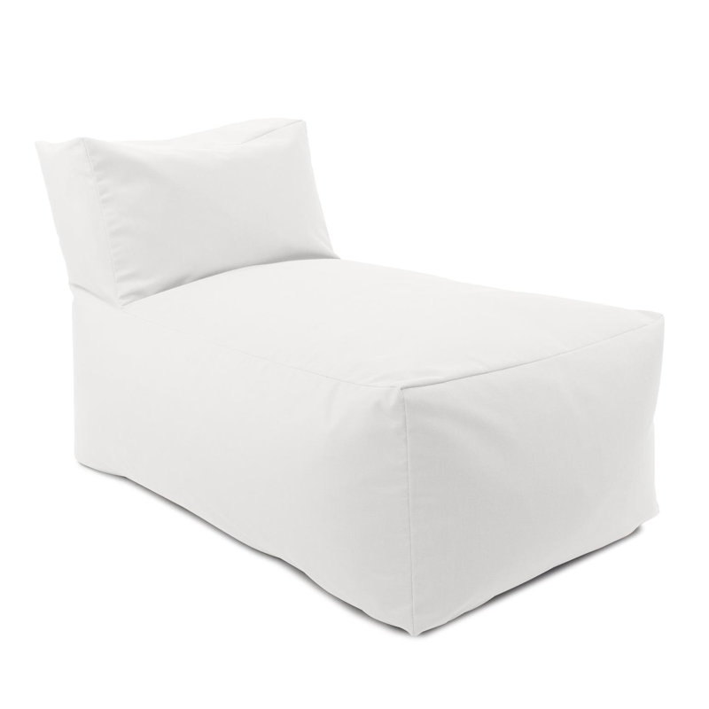 Pouf d'extérieur Kertis, mousse paysage marin, Blanc