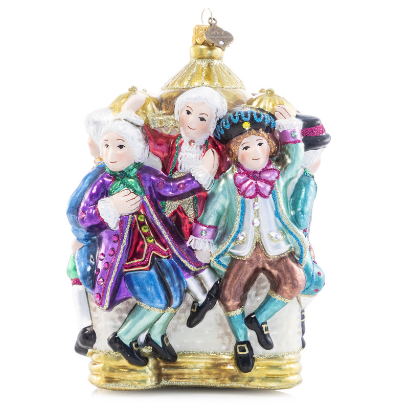 6'' Handmade Glass 12 Days Of Christmas Holiday Shaped Ornament
