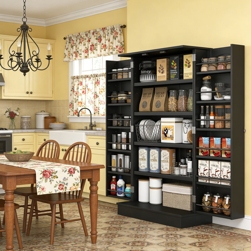Armoire de cuisine moderne, armoire de cuisine, Noir