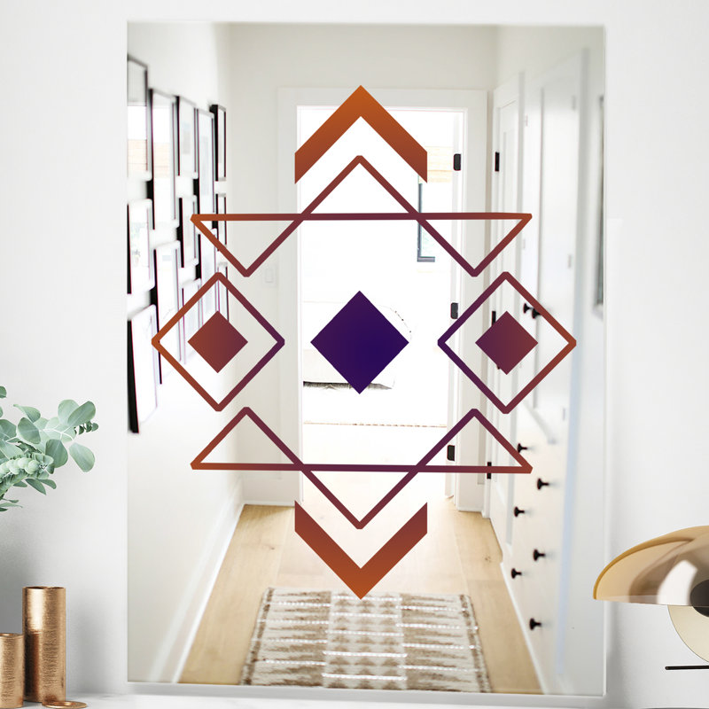 Miroir mural moderne à formes abstraites, H 39,4 po x l 29,5 po