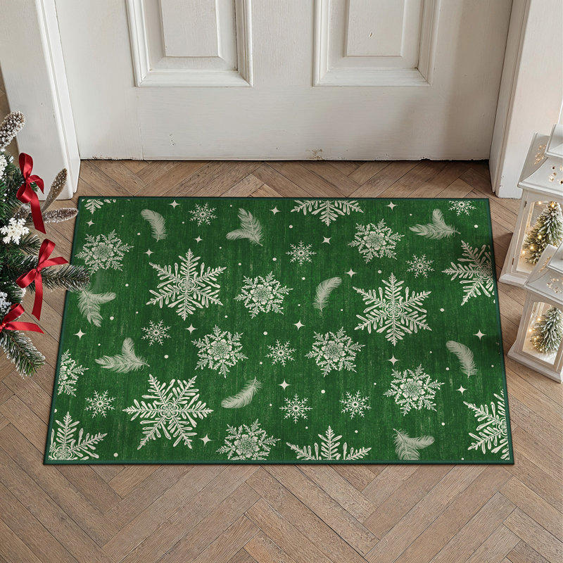 Tapis de vacances WinterJoy, Green, Rectangle 2'x 3'