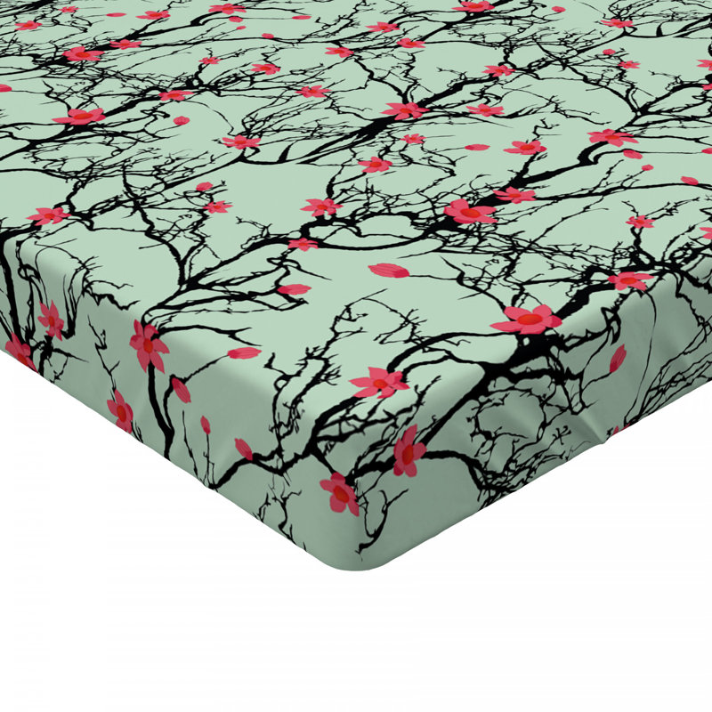 Microfiber Floral Fitted Sheet, Full Fitted Sheet