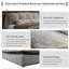 Grand lit plateforme tapissier grand format avec dossier rembourré surdimensionné et structure en bois massif, convenant à plusieurs hauteurs de matelas, gris-1916635023-1916635017