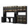 2 Piece Office Set Include 47'' W Bookcase And 90.6'' W Computer Desk  With Hutch
