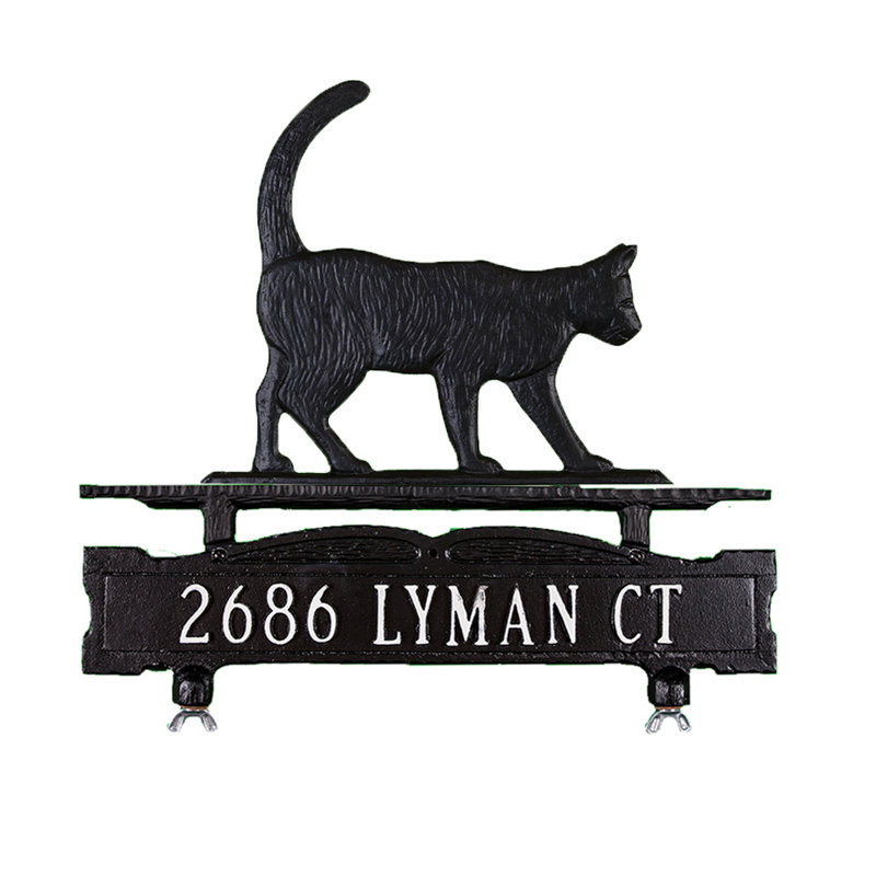 Metal Mailbox Sign, Yes, Satin Black
