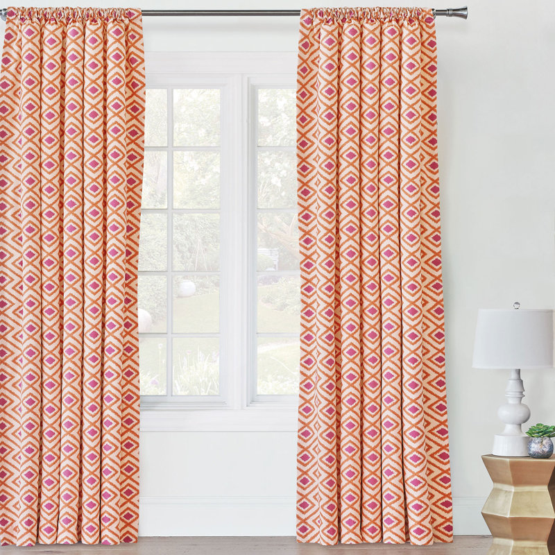 Niche Cotton Blend Room Darkening Curtain Single Panel, 96" W x 84" L