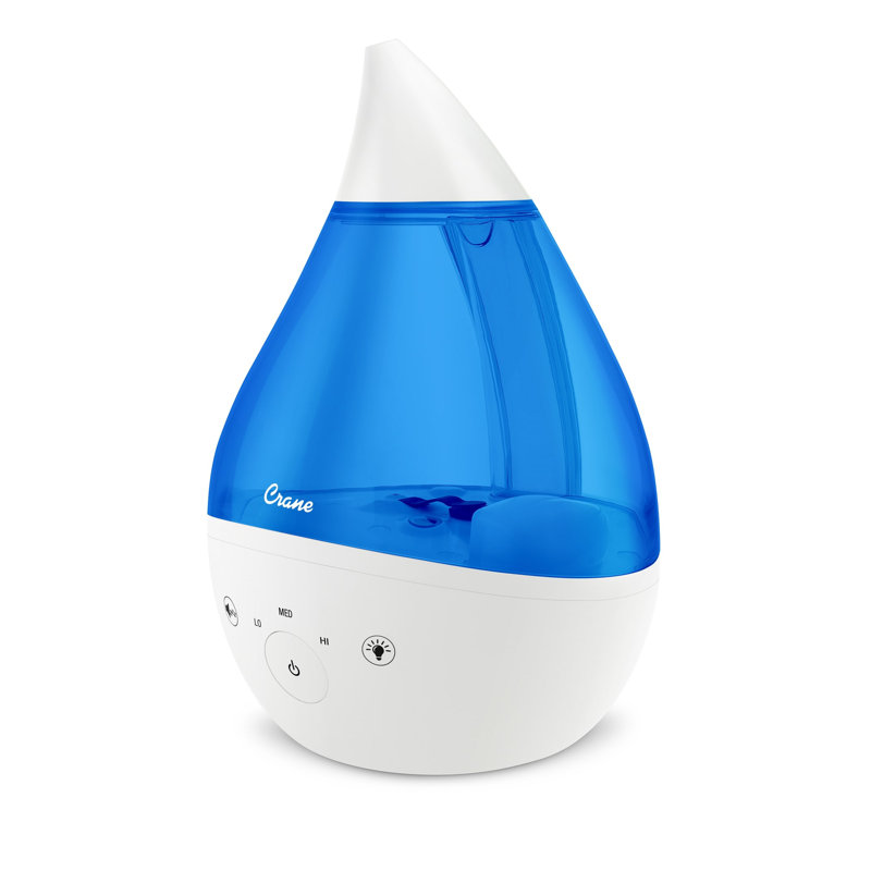 Blue and White Ultrasonic Cool Mist Humidifier with Sound Machine