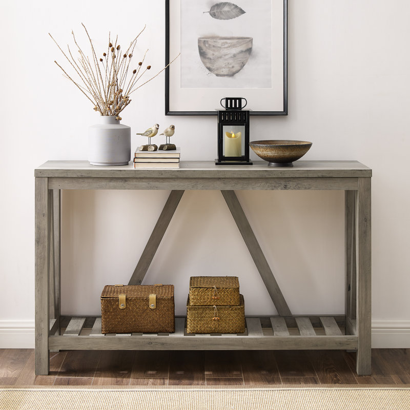 Braemar 132.4 cm W Console Table, Grey Wash