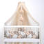Baby Bed Canopy Mosquito Net, Side Canopy Room Decoration in Premium Light Beige Tulle