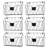 Wall Mounted File Rack For Office With Hooks, Set Of 6-99356834