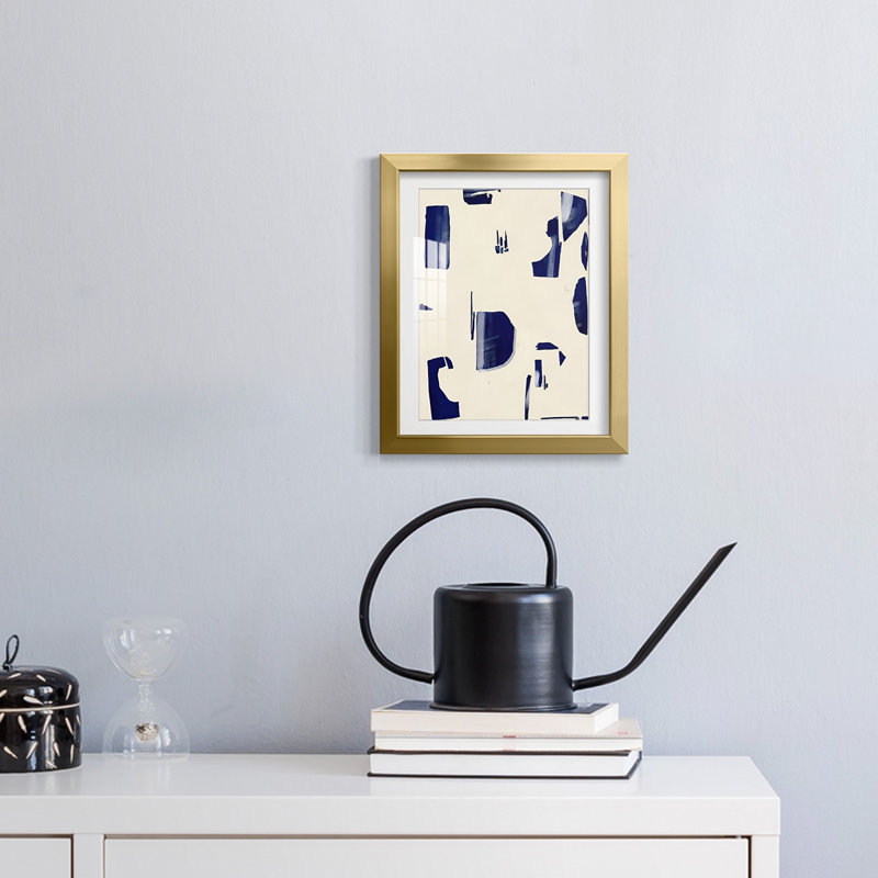 «Fragment Abstraction II», impression encadrée, H 25,5 po x l 17,5 po, Doré