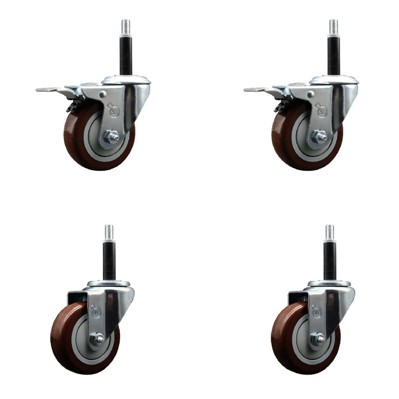 Ensemble de roulettes extensibles Poly 3/4