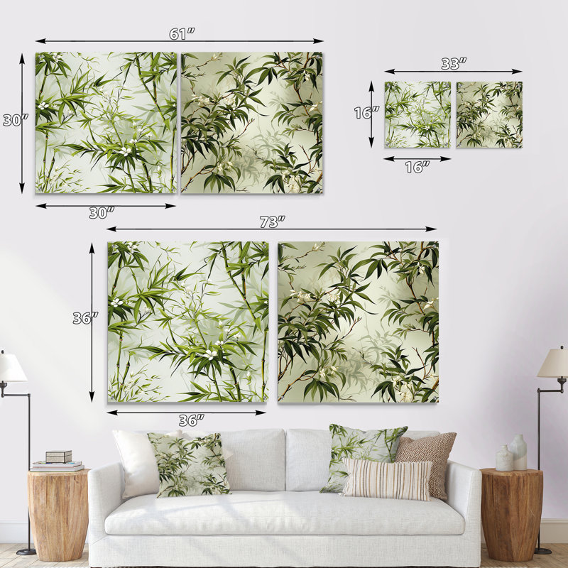 Clemones - Ensemble de 2 art mural en verre acrylique, H 16 po x l 33 po