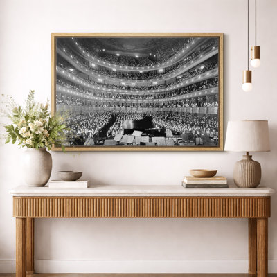 «Grand Theatre Orchester», œuvre de photo historique en noir et blanc, images de salon, impression sur toile encadrée.