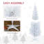 Arbre de Noël artificiel régulier (double) avec aiguilles blanches