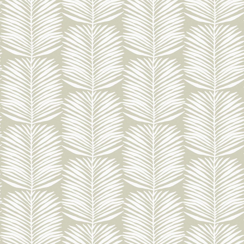 Rouleau de papier peint L 10 pi x l 24 po Organic Betty Palms, Ruppie maritime, Non encollé, Faux Grasscloth