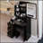 Versatile Left Bedside Cabinet with LED Mirror and Ample Storage