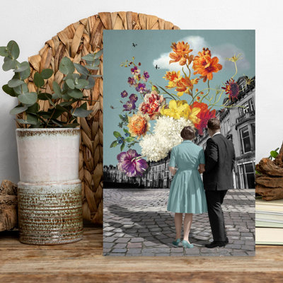 Vibrant City Romance by Marja Van Den - Wrapped Canvas Print