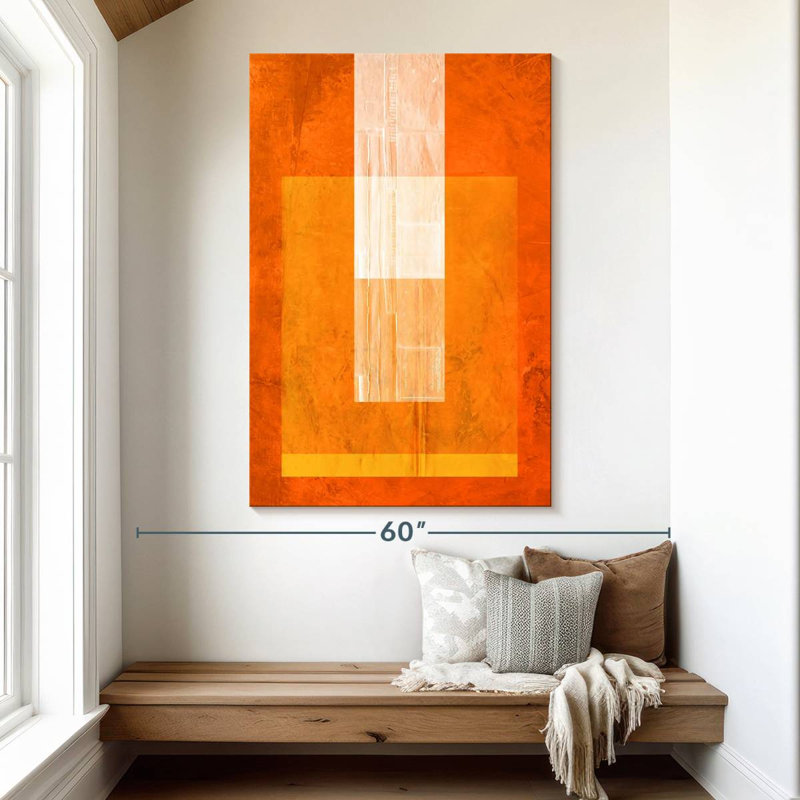Avery Orange Paper II, 51" H x 34" W
