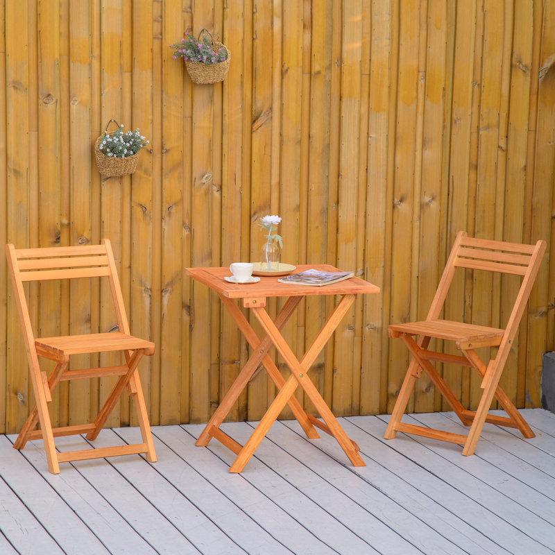 Square 2 - Person 23.5'' Long Bistro Set