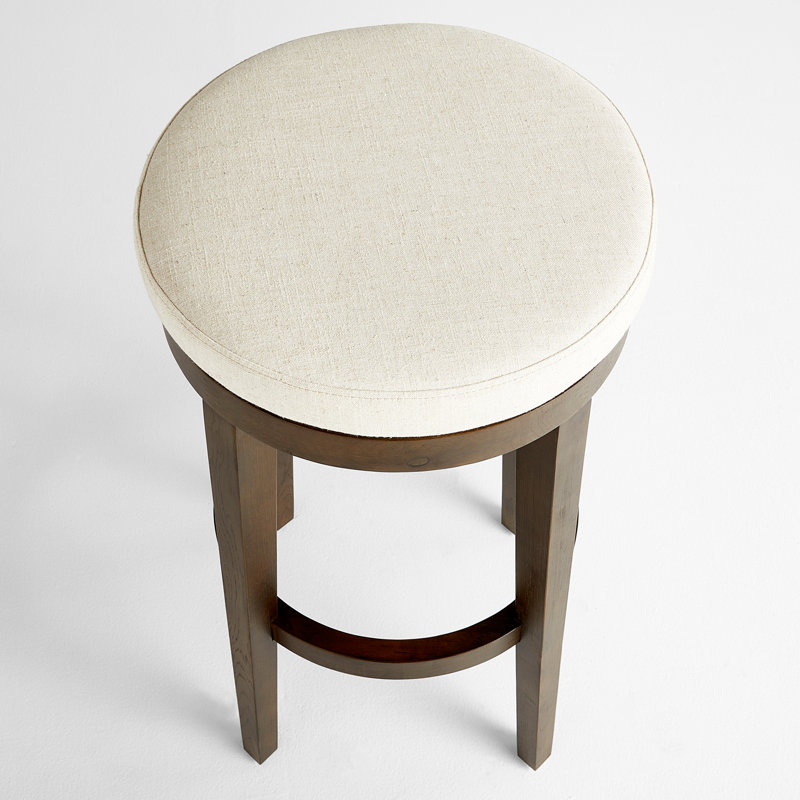Archon Upholstered Stool with Solid Wood Frame