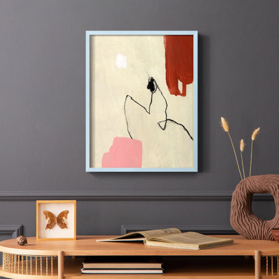 «Terra Rosa Abstract II», reproduction encadrée - bois massif