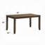 Ensemble de salle à manger en bois massif brun chaud 5 pièces pour cuisines moyennes, table rectangulaire et 4 chaises d'appoint