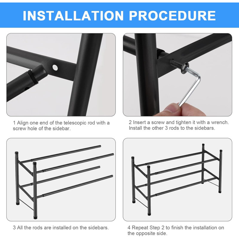 2 Pair Shoe Rack