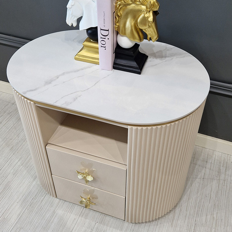 60cm W Stainless Steel Bedside Table