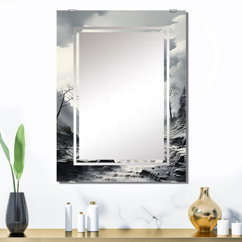 Gheorghe - Grand miroir mural à fruits MIR141084, 32 po x 24 po