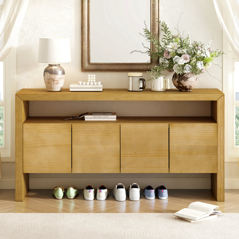 60" 4-Door Sideboard, Natural