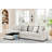 Upholstered Couch, Pull-Out Sofa Bed With Storage
