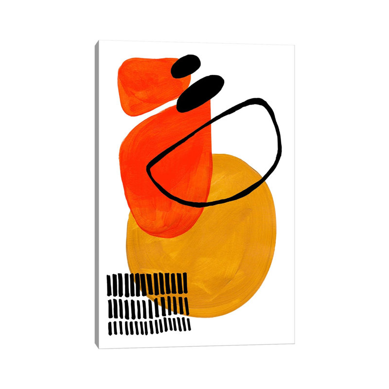 Mid Century Sun Orbit by EnShape - Wrapped Canvas Gallery-Wrapped Canvas Giclée, 20.32 cm H x 30.48 cm W
