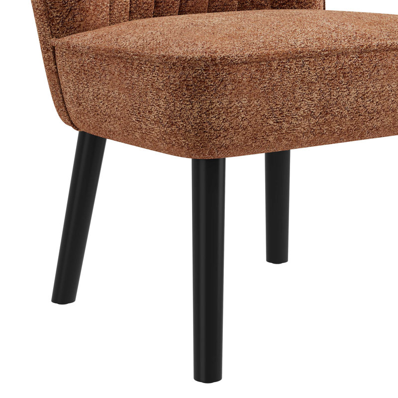 Chaise coquille, Brun / polyester sable