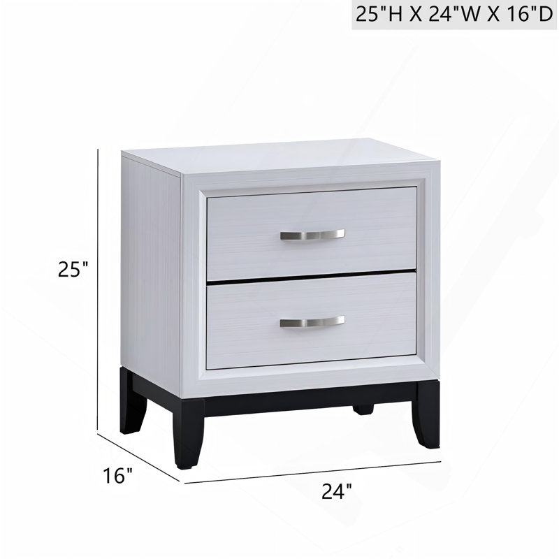 Nightstand , White, White