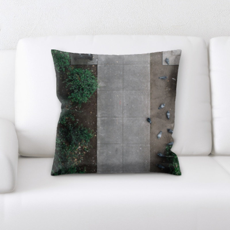 Flat Aerial Shots Microsuede Reversible Throw Pillow