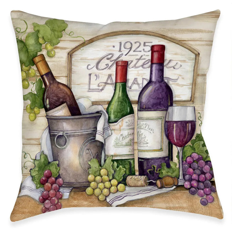 Coussin décoratif pour l'extérieur Chateau Wine Getaway