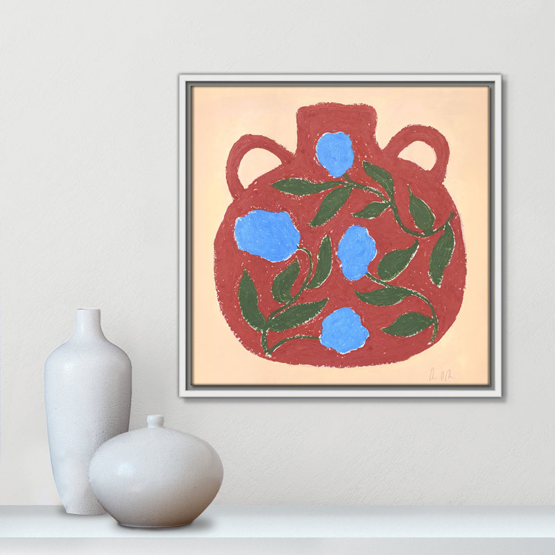 Impression de vase Colette n ° 04 par Camilla Bergqvist, H 17,5 po x l 17,5 po, Blanc