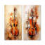 Violon mandoline Melody Sienna Serenade - ensemble de 3 reproductions d'art mural en métal-136263600