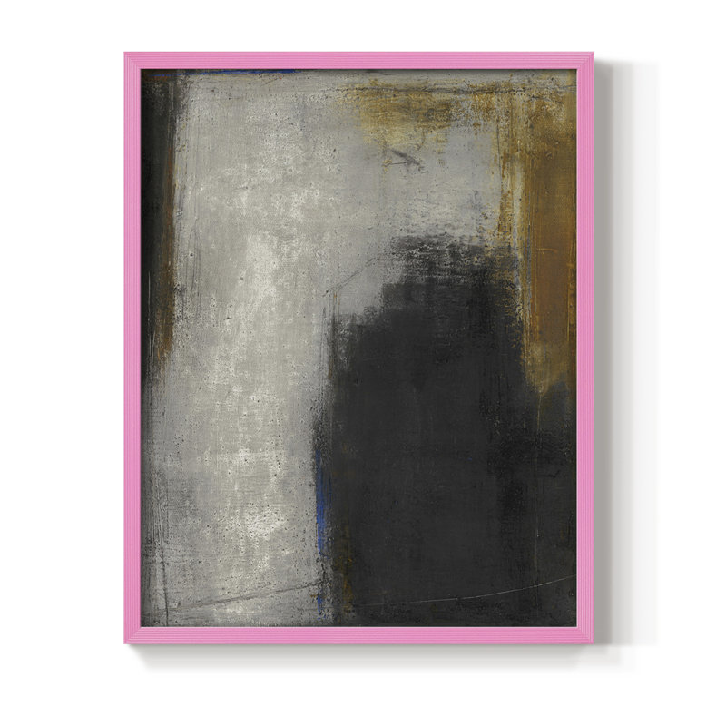 «On My Way to Lately», reproduction encadrée - bois massif, Rose, H 21 po x l 17 po