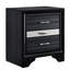 Table de chevet noire 3 pour chambre à coucher - Unité de rangement élégante et pratique polyvalente