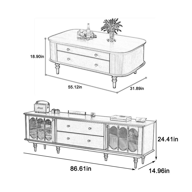 Meuble télé écologique peint