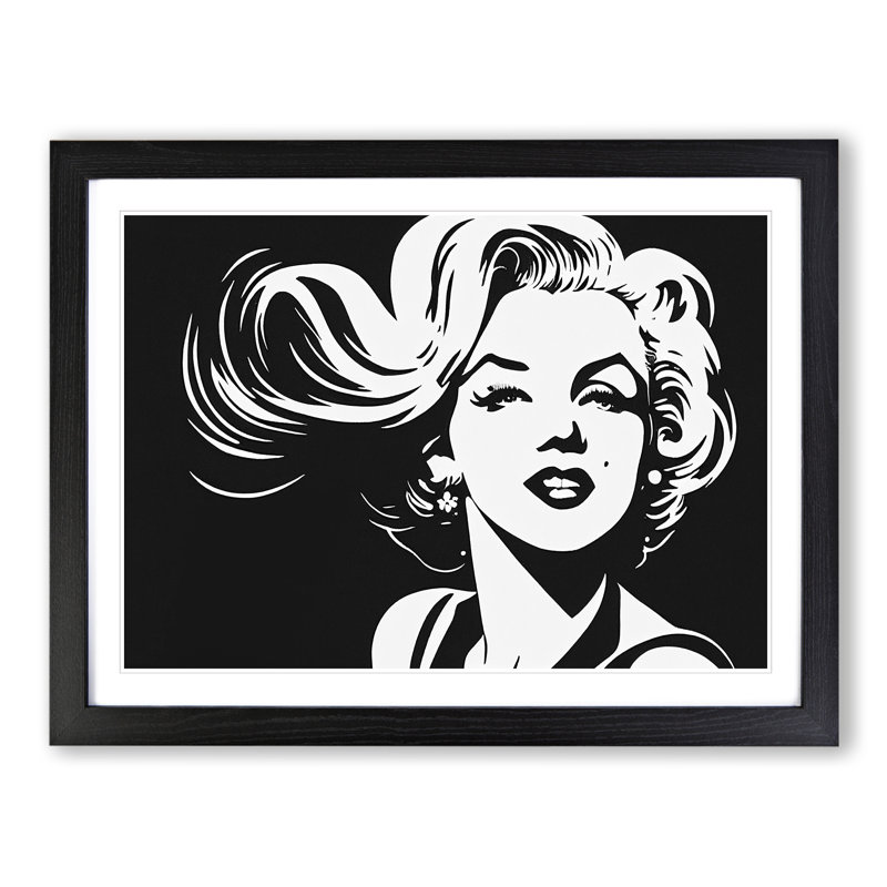 Marilyn Monroe In Monochrome Vol.3 - Single Picture Frame Print, 46cm H x 64cm W x 2cm D, Black