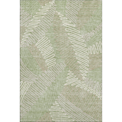 Premium Machine Washable Prisco Aloe Rug