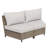 2 - Person Armless Wicker Outdoor Patio Chair with Cushions-102337449
