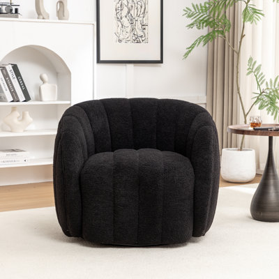 Bennett Upholstered Swivel Barrel Chair